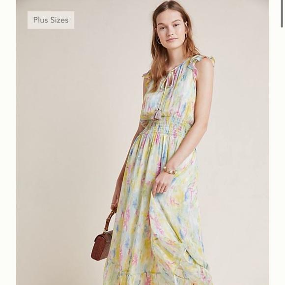 Anthropologie Dresses & Skirts - NWT Anthropologie Watercolor Maxi Dress 20W Plus